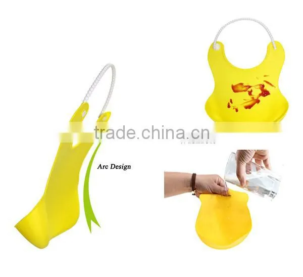 2017 latest hot sale baby product waterproof soft touch non-toxic for baby crumb catcher silicone kids bids with pocket