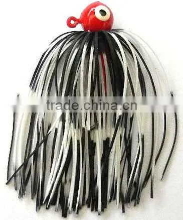 jig head lure; jig head with rubber skirt