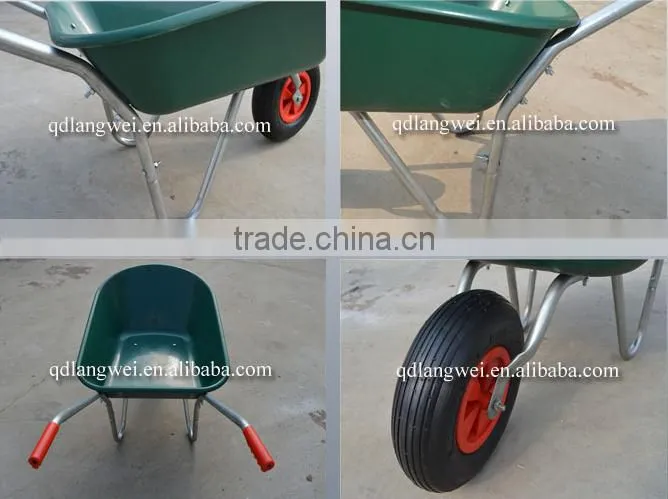 Green Tray 4-cu-ft. Folded steel Wheelbarrow wb4024