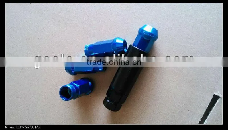 Duralumin Wheel Lock Nut M12 * P1.5 Blue 20PCS/SET