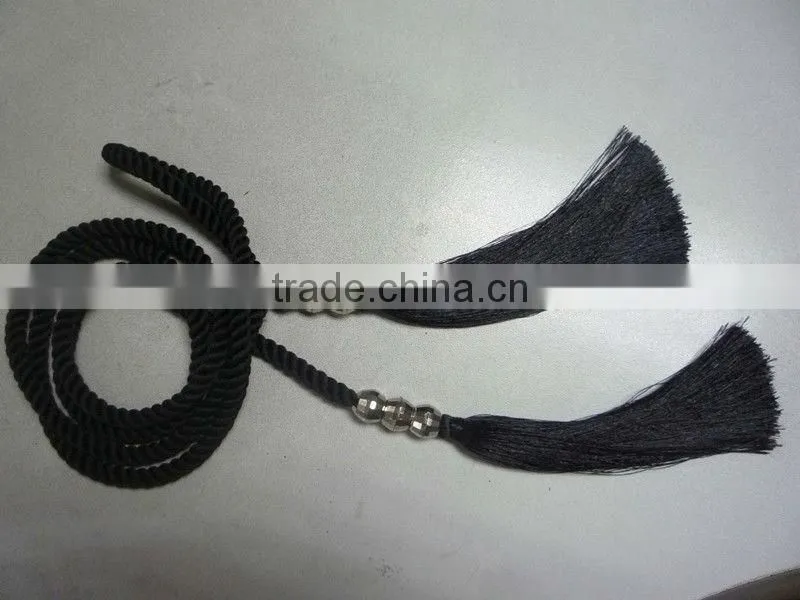 latest style black tassel dress