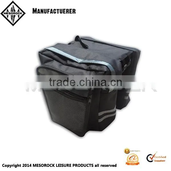 Cycling Bicycle Black Rear Double Side Rack Bag Tail Seat Pannier Bag