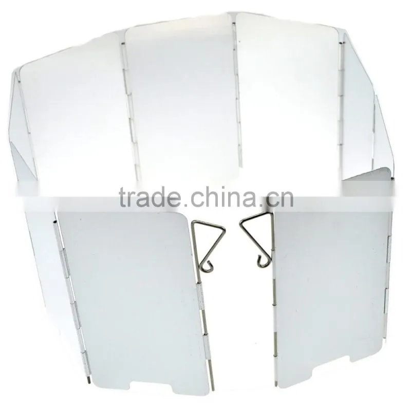 9 Plates Aluminum Foldable Camping BBQ Stove Windshield Screen wind shelter