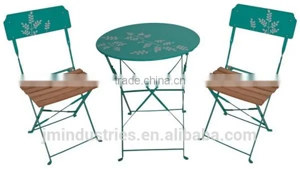 Painted iron bistro set