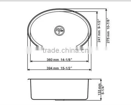 BS-010 stainless steel bothroom sink