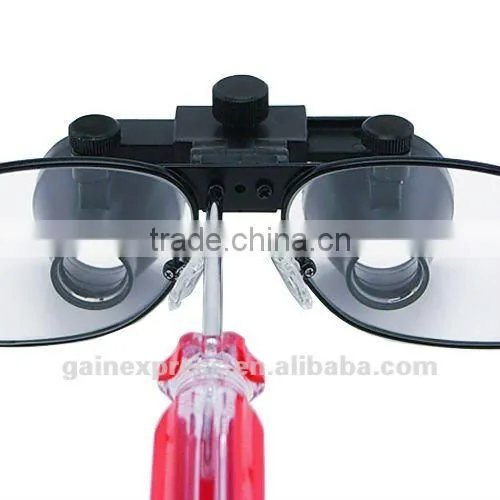 2.5x Flip-Up Galilean Style Dental Surgical Medical Binocular Loupes Frame Nickel Alloy 420mm Loupe