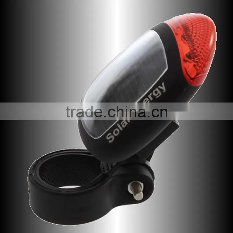 Solar Power LED Bike Bicycle Rear Tail Light Lamp Red Lighting Adjustable Clamp