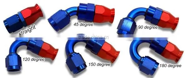 Polished and Anodized Custom High Quality AN8 an hose ends