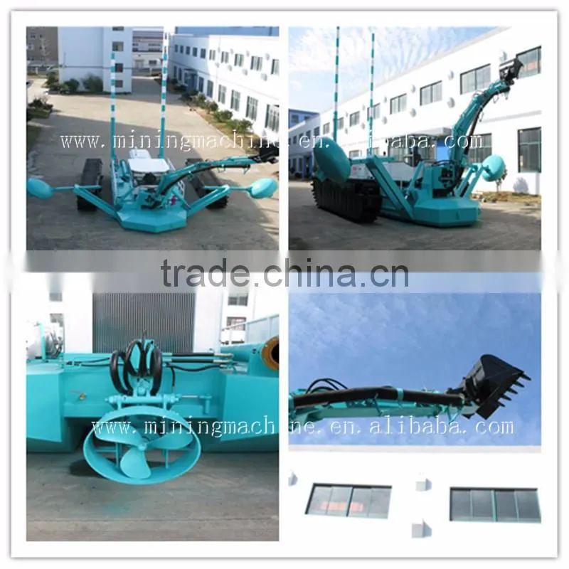 Flexible amphibious excavator dredger