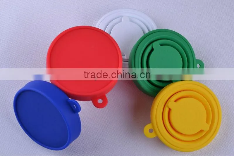 Elegant reuseable economical flexible convenient portable silicone telescopic cup with lid