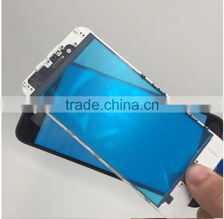 Top quality lcd glass with frame one piece assembly for iphone 7 7plus 6s 6splus 6 6plus screen and beze