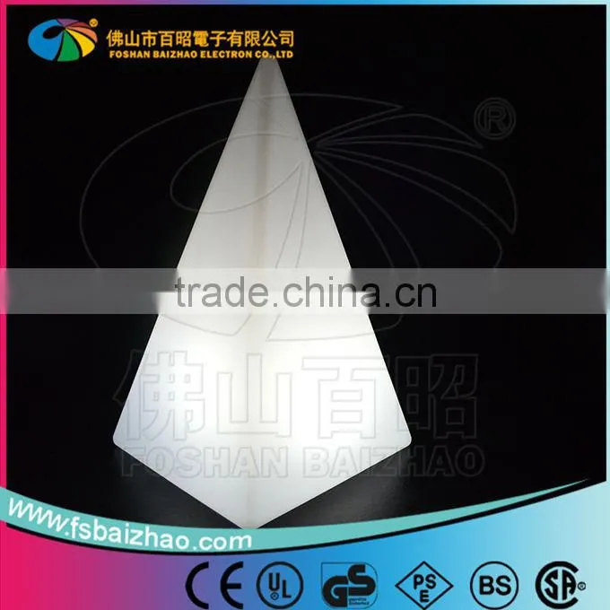 Color changing remote LED pyramid light