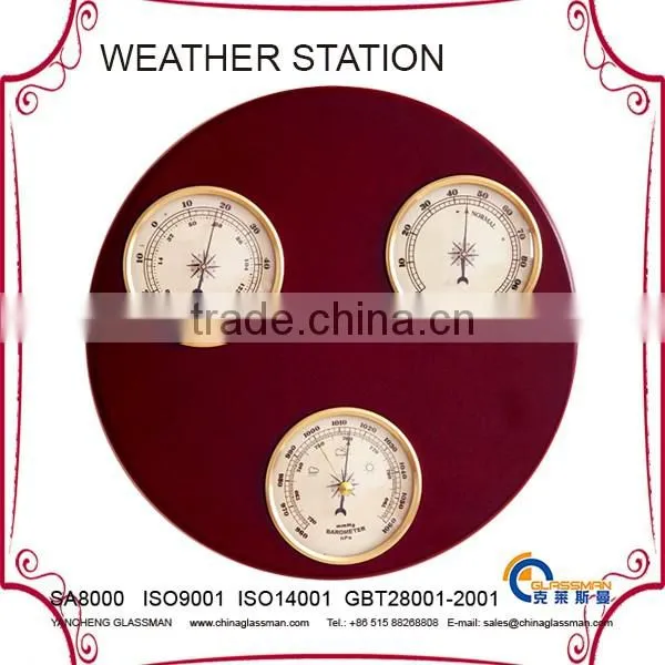indoor multifunction weather station YG1615 with wood base