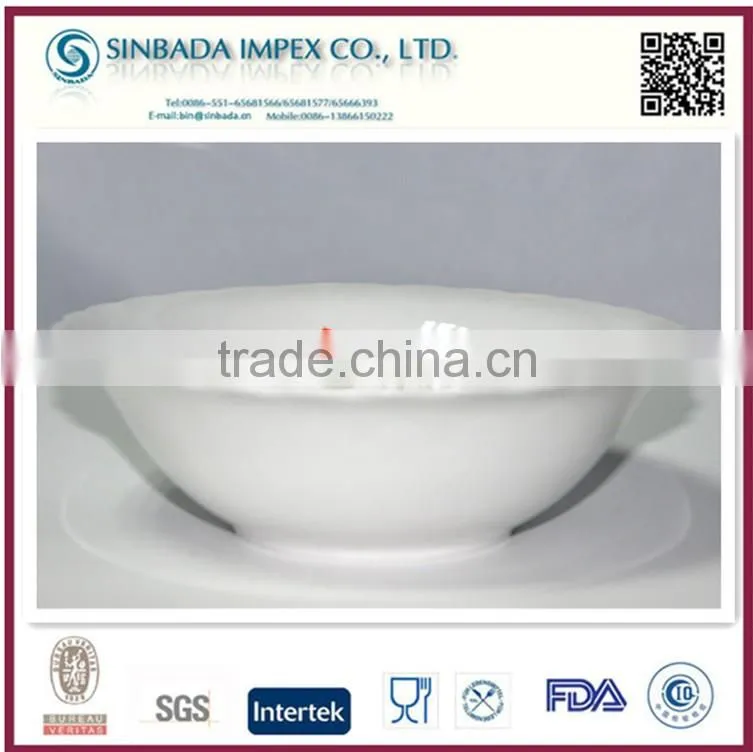 wholesale high quality cheap white ceramic bowl with design
