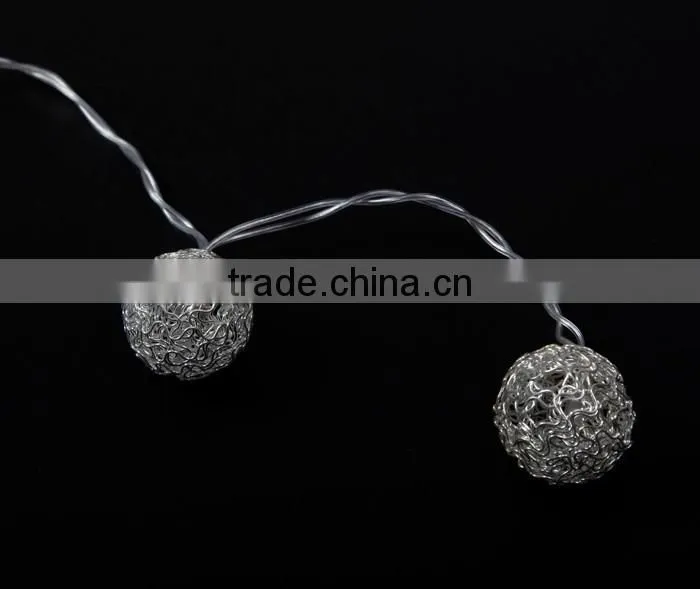 Christmas led light battery operated led string lights aluminium ball