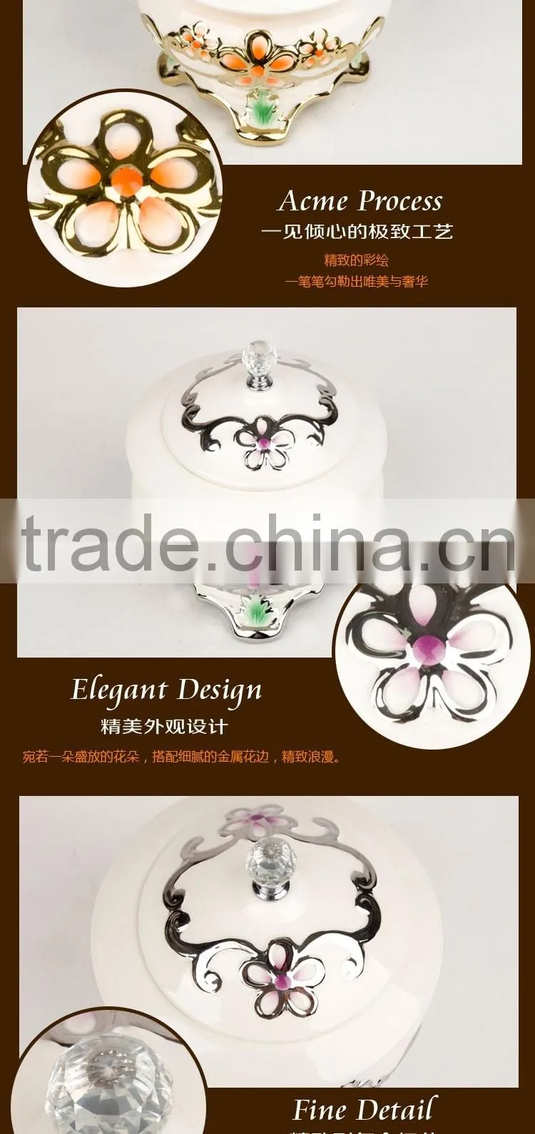 Hot Sale High Quality golden ashtrey, bulk ceramic ashtray with lid