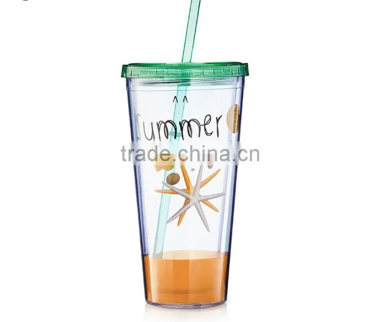 China Manufacture Custom Logo 16oz Plastic Ice Cup