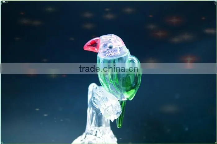 Wholesale double crystal birds with a trunk as customized crystal gifts/crystal wedding table gift for guests