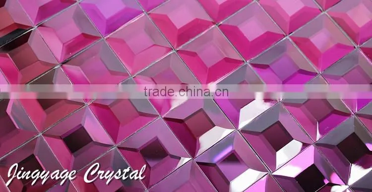 Diamond 5 surface glass mosaic tile 30*30mm crystal mosaic