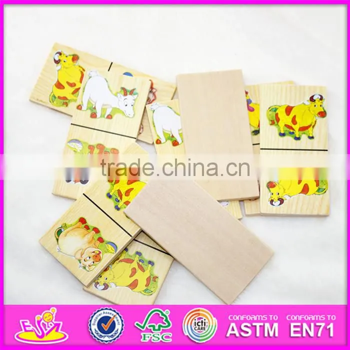 2016 top fashion educational wooden kids domino toy WJ278168