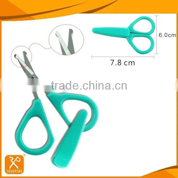 4" FDA stainless steel round tip safety professional manicure scissors
