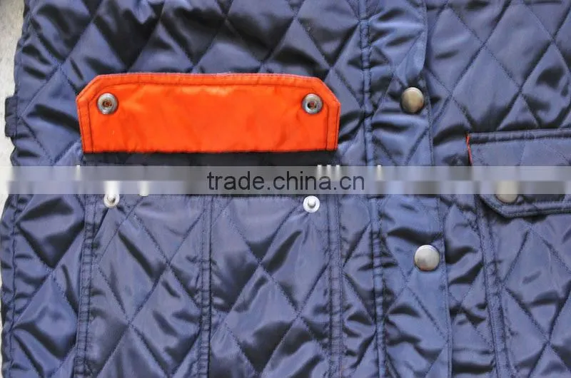 European style Diamond stitching cotton padding quilted Bomber jacket