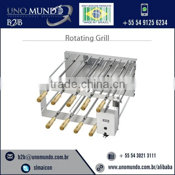 BBQ Brazil Rotating Grill in Stainless Steel (Double Version) - CRID 9 Skewers Arke