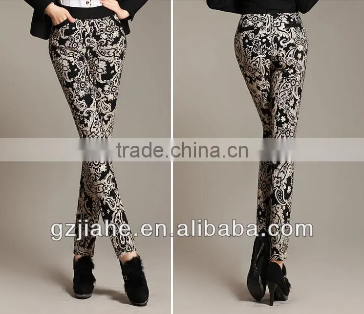 NEW! FASHION! beautiful printed lady trousers