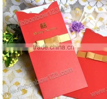 pre-tied ribbon bow for wedding invitation cards