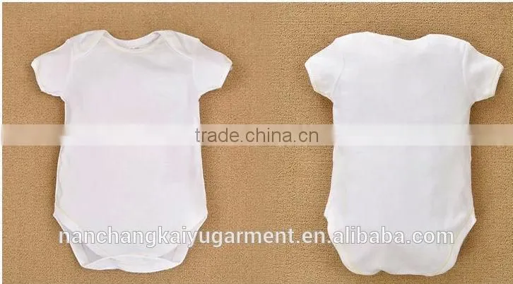 Cheapest quality100% cotton plain white baby rompers