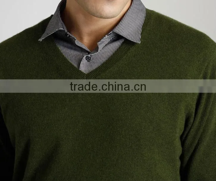 The 2013 manufacturers Men solid color cashmere V-neck pullover cashmere sweater