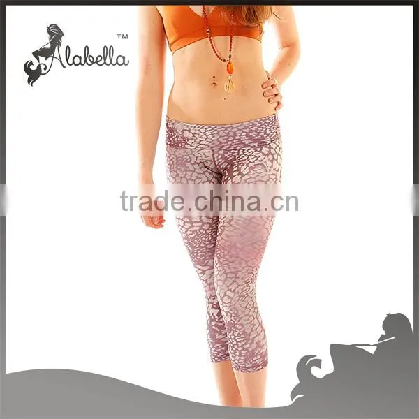 Women basic slim capri leggings & sublimation capri like spider web