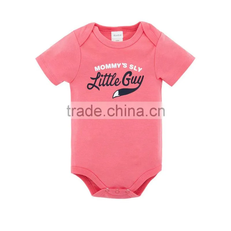 Fashion Fox Style Girl Rompers Short Sleeve 100% Cotton Newborn Baby Clothes Wholesale