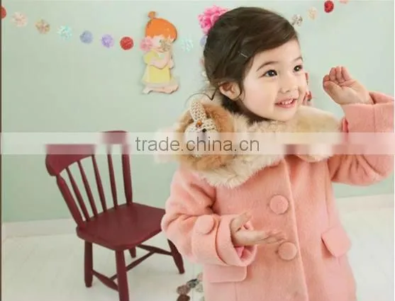 Cute Korea style coat Kids wholesale winter clothing