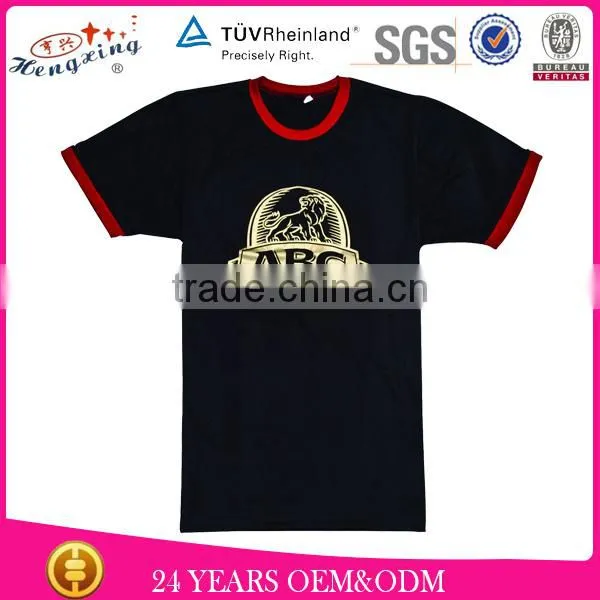Custom print t-shirt with leather sleeves wholesale custom all over print t-shirt custom t-shirt printing