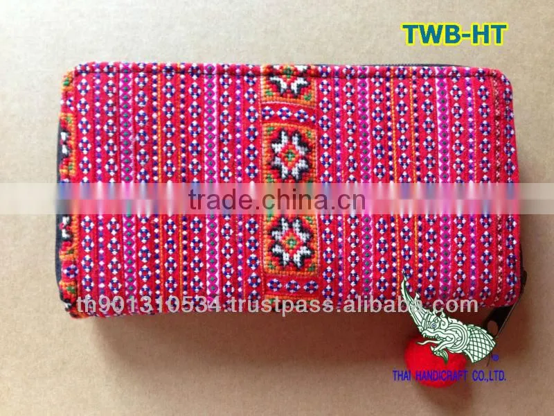 Embroidered HMONG HILL TRIBE Clutch Wallet Coin Money Bag Purse