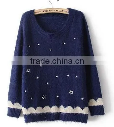 2014 hot sell wholesale high quality long sleeve Cashmere sweater