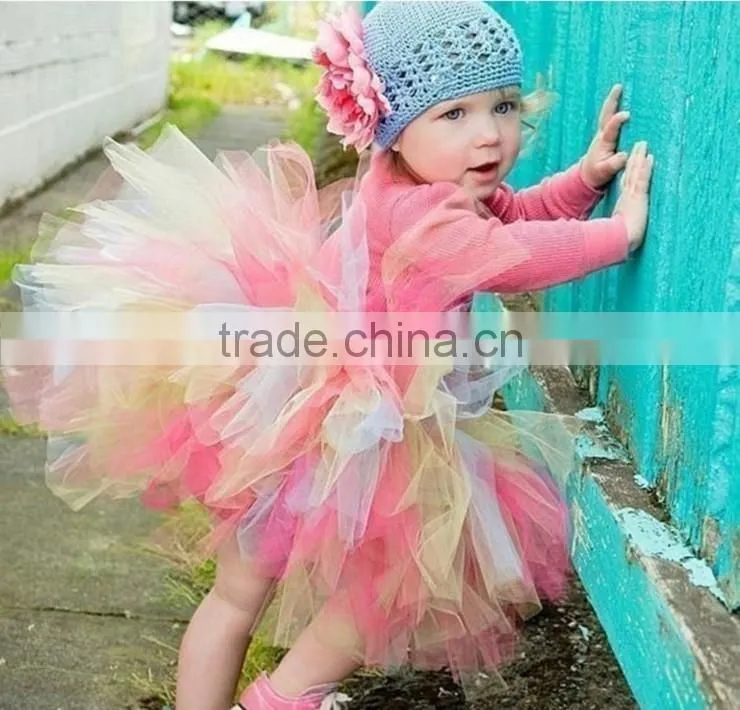 2016 Newest Baby Girls Pettiskirt Tutu For Party Wedding Kids Rainbow Tutu Skirt