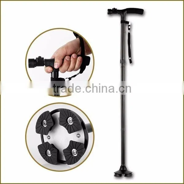 Ultimate LED Magic cane with Alarm device for asking help when old people fall down