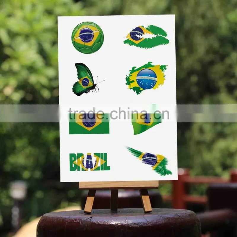 Custom temporary nation flag tattoo stickers