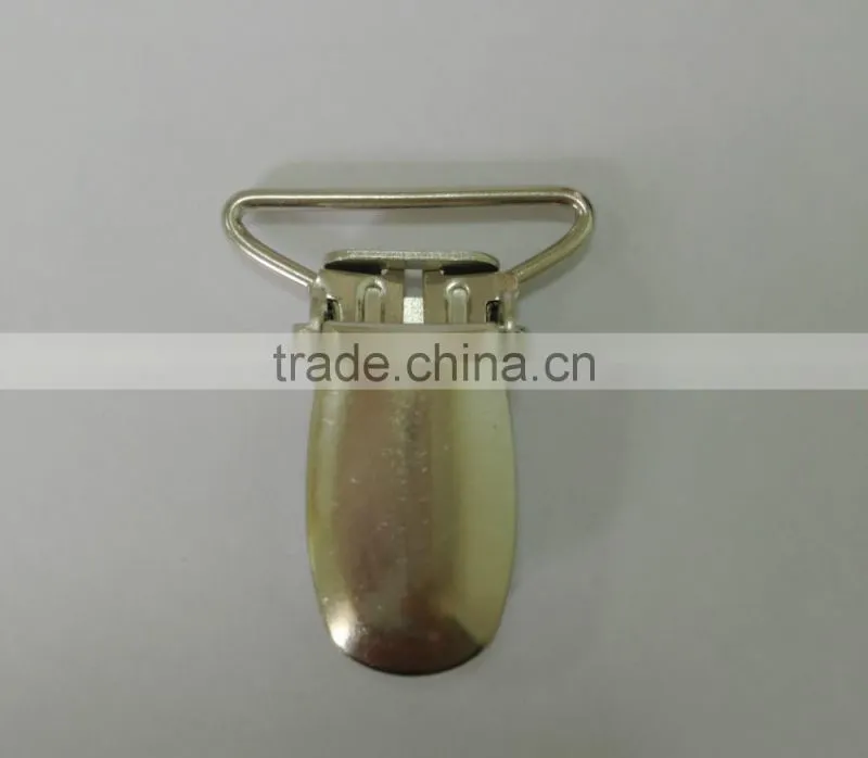 Manufacturer Strong Thick Metal Suspenders Clip With Plastic Teeth Inside