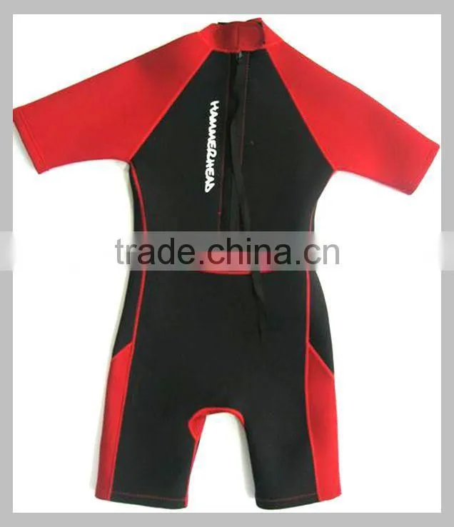 3mm Neoprene surf shorts for children ladies short sleeve suits