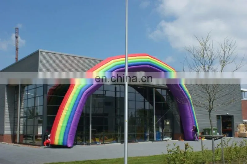 Oxford inflatable rainbow arch decorative large gate for sale