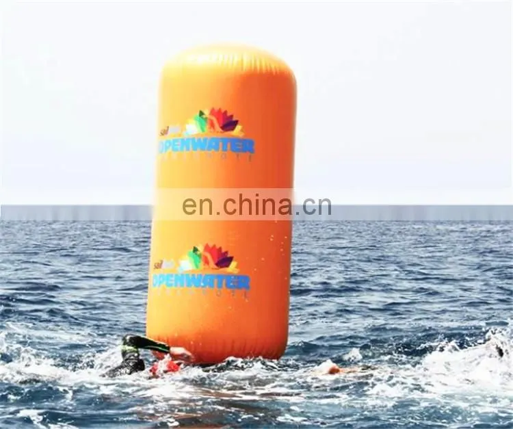 Cylinder Pillar water inflatable marker buoy 9ft to 16ft for sale