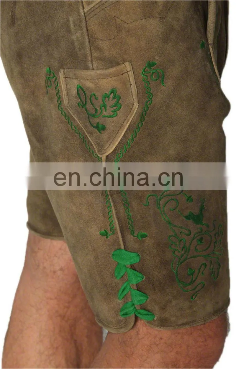 German outfit Trachten Wears / Oktoberfest Lederhosen / Kurze Lederhose / Bavarian Shorts / Leather Pants (bavarian lederhosen)