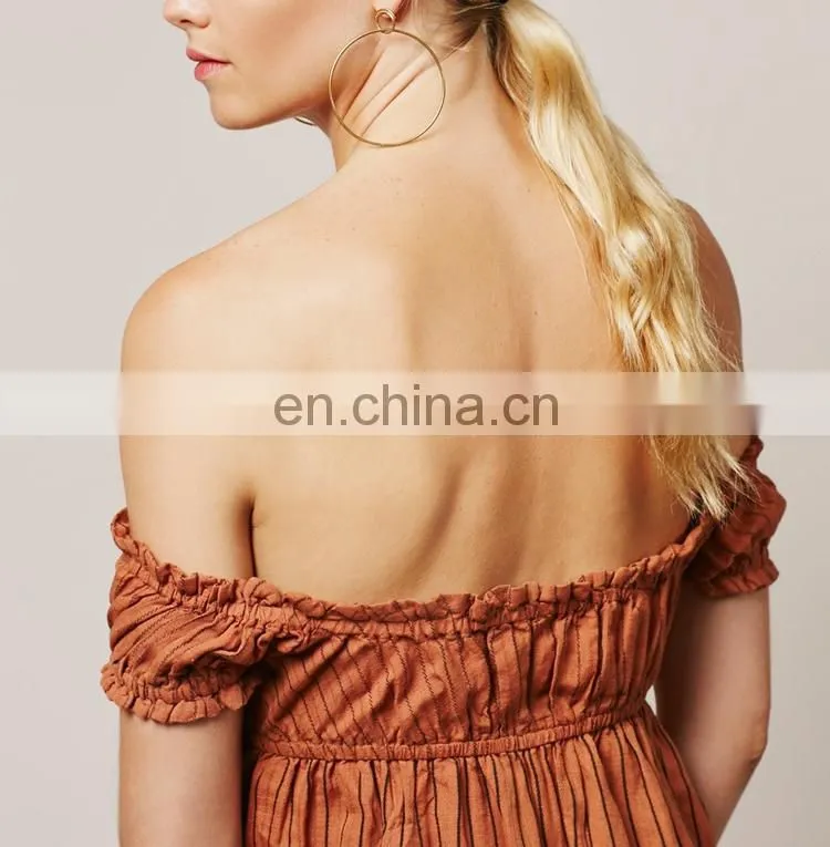 Sexy Jumpsuit Ladies Offer-shoulder Jumpsuit Cotton Jumpsuit Women