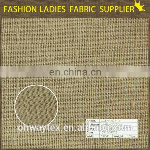 Woven reactive dyed linen viscose blend fabric Fabric, for Women Dress