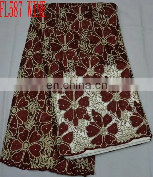 Hot sale cotton lace/ african cord lace/ guipure lace/ embroidery lace