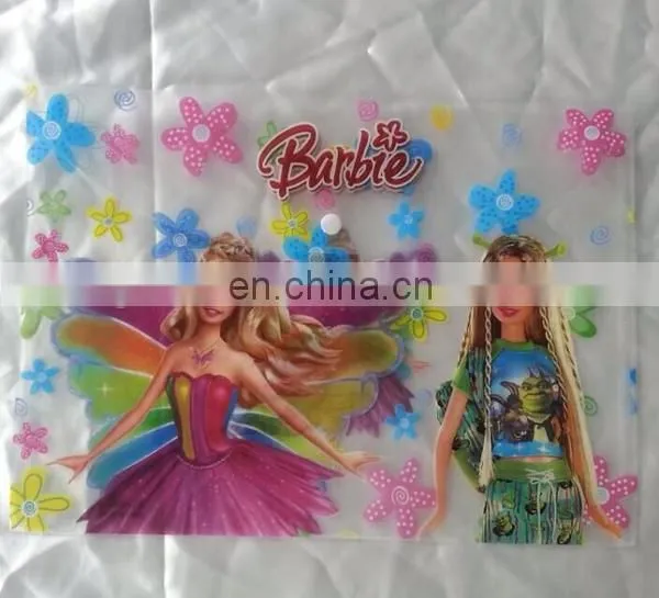 waterproof PVC folder,transparent bag,cute document folder