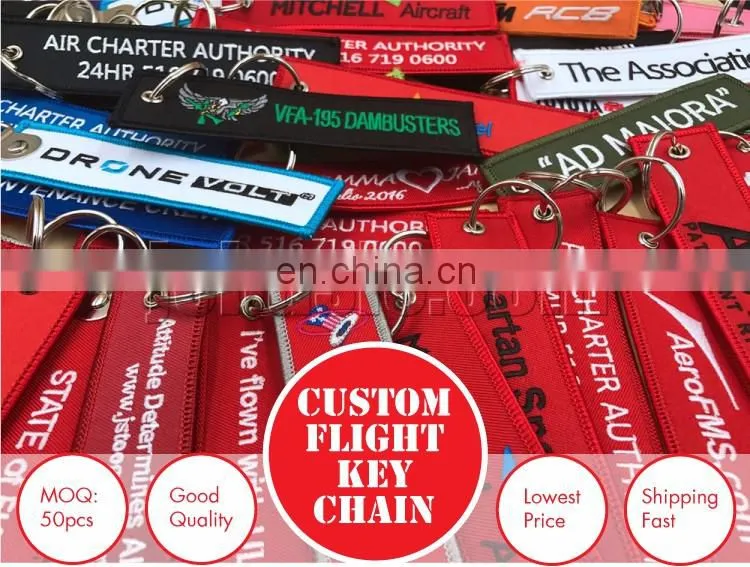 custom design embroidered keychain/key chain/keyring key ring